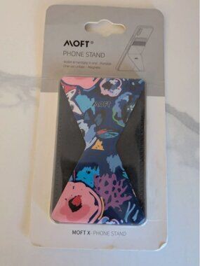 Moft X Phone Stand and Wallet Magnetic Brand New Blue Flower Floral Design Mag